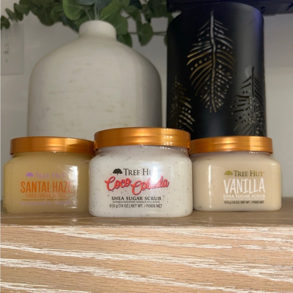 Shea Sugar Scrub Trio - Santal Haze, Coco Colada, Vanilla